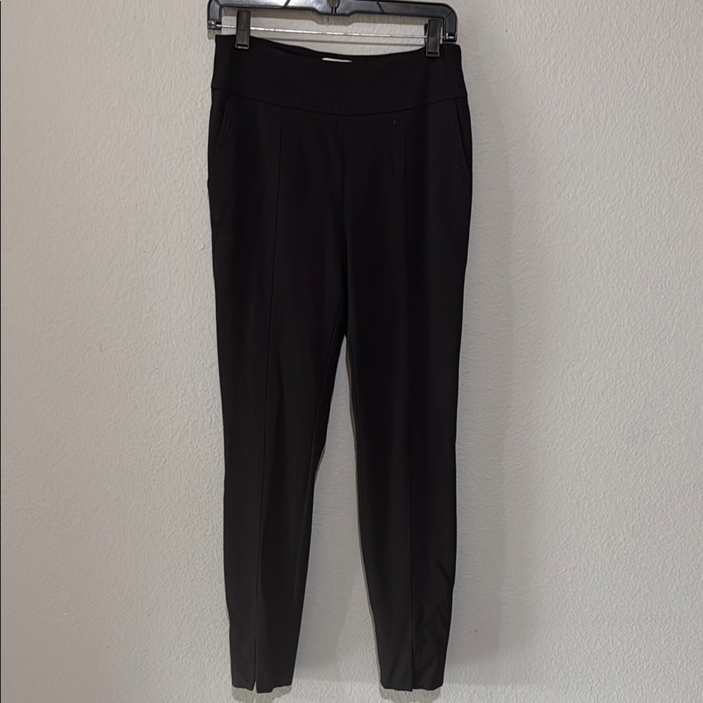 Lafayette 148 New York Black Ankle slim Cropped Pants punto Milano